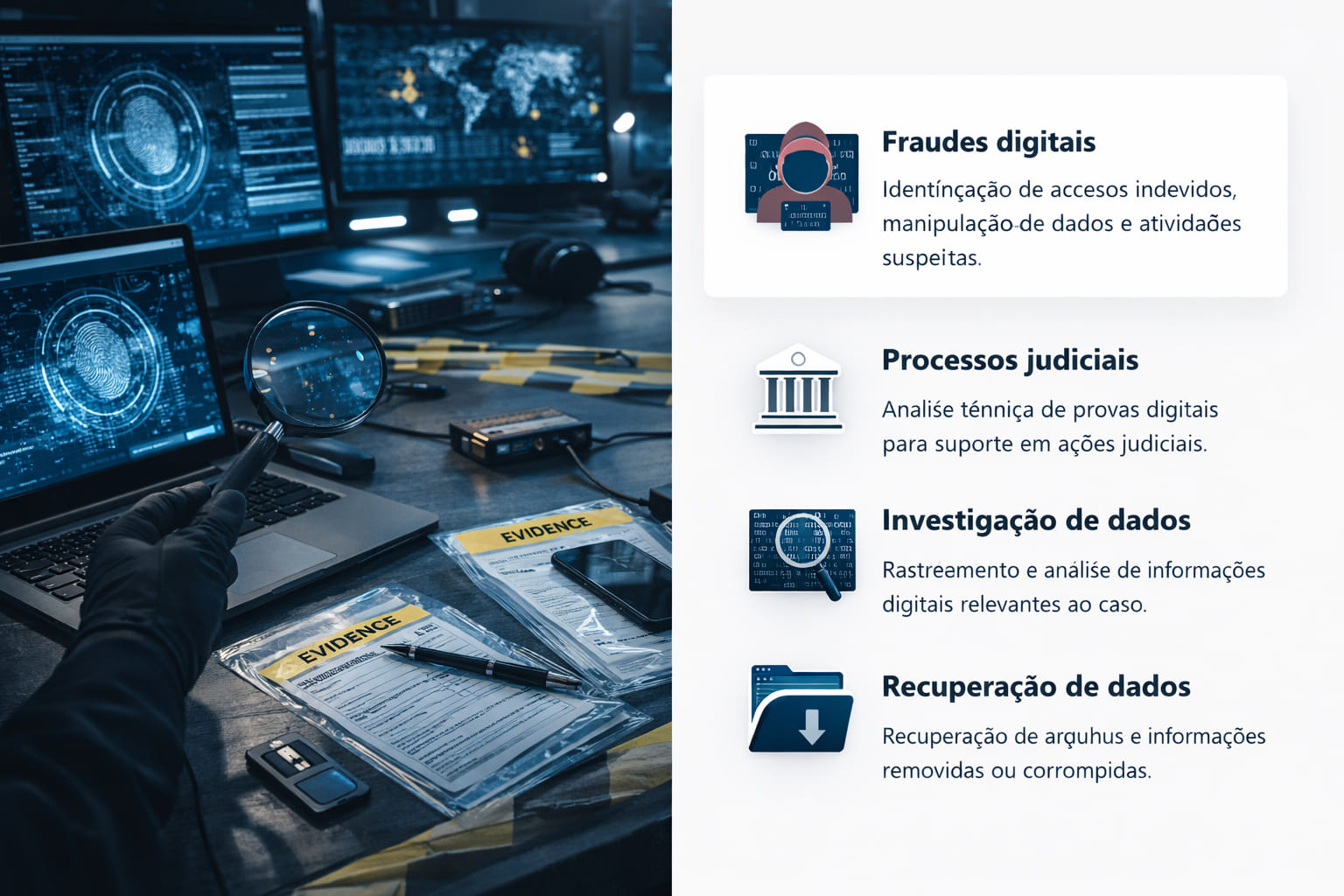 Investigação e análise de dados digitais